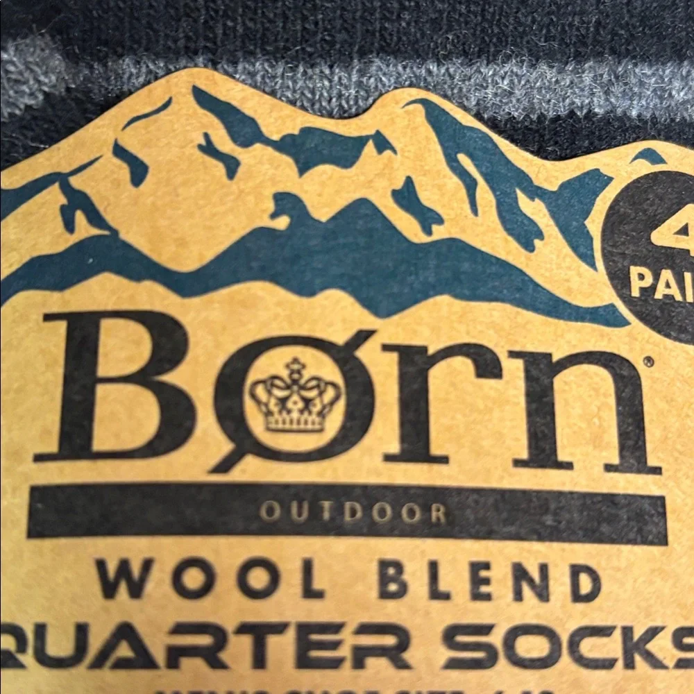 New Born Socks 4 Pair Men’s Wool Blend Quarter Socks Cushioned Casual Activewear - Picture 6 of 13